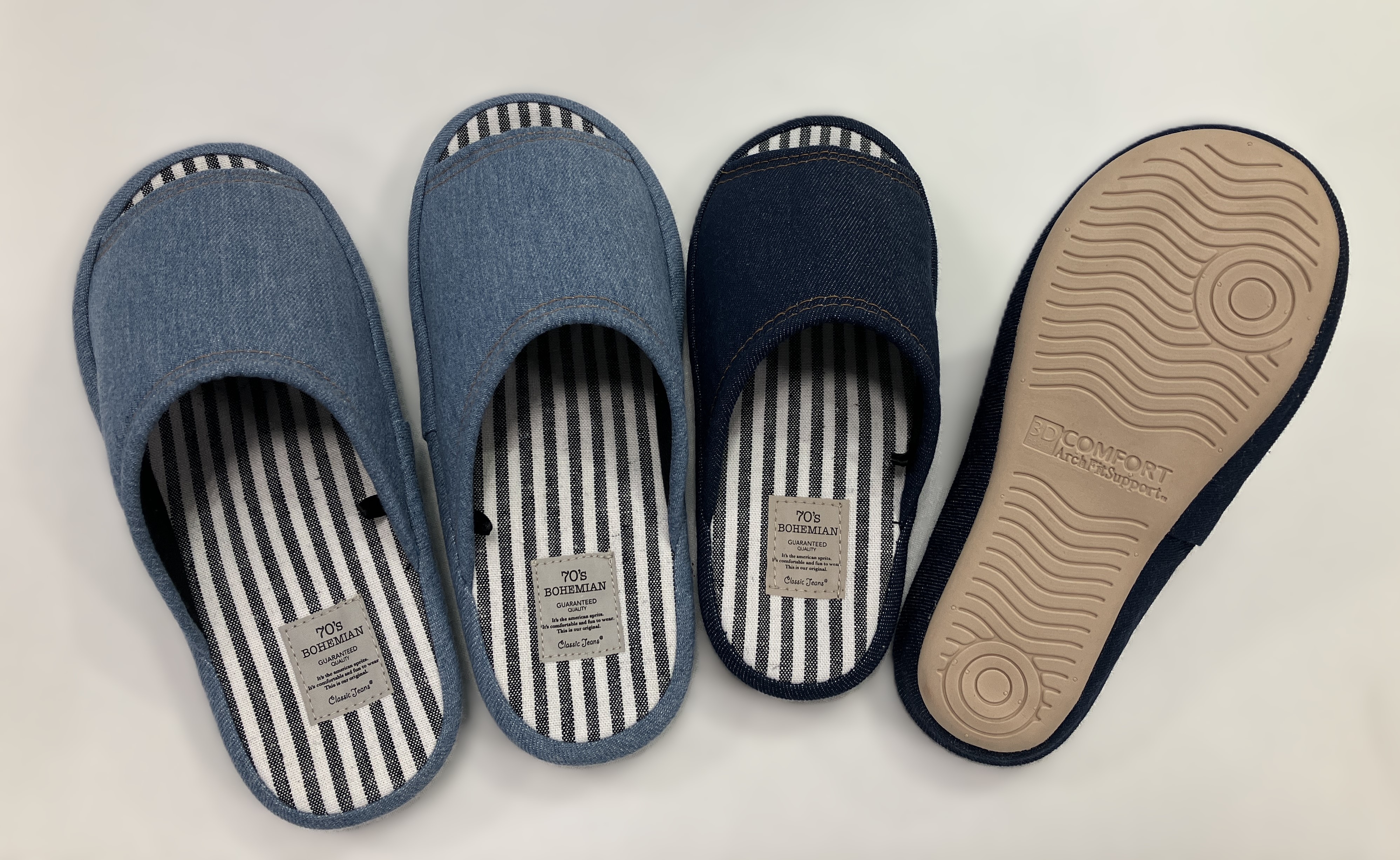 【博多店】毎日の歩行を、もっと心地よく。デニム生地で楽しむ3Dコンフォートスリッパ